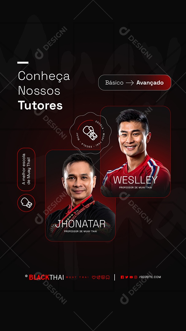 Story Escola de Luta Agende sua Aula Agora Mesmo Social Media PSD Editável