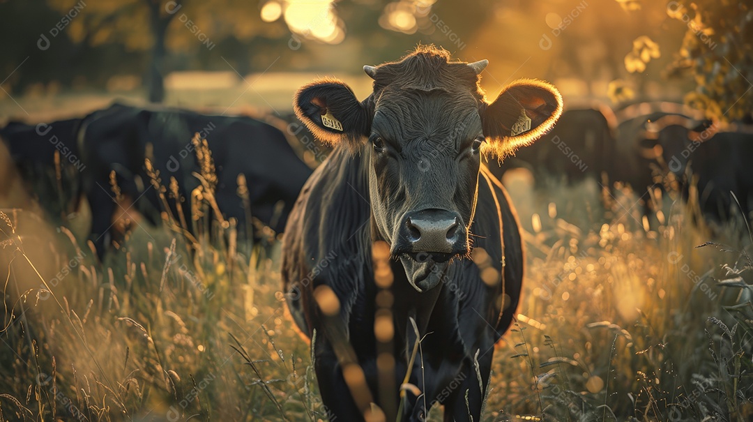 Bovinos em um pasto verdes