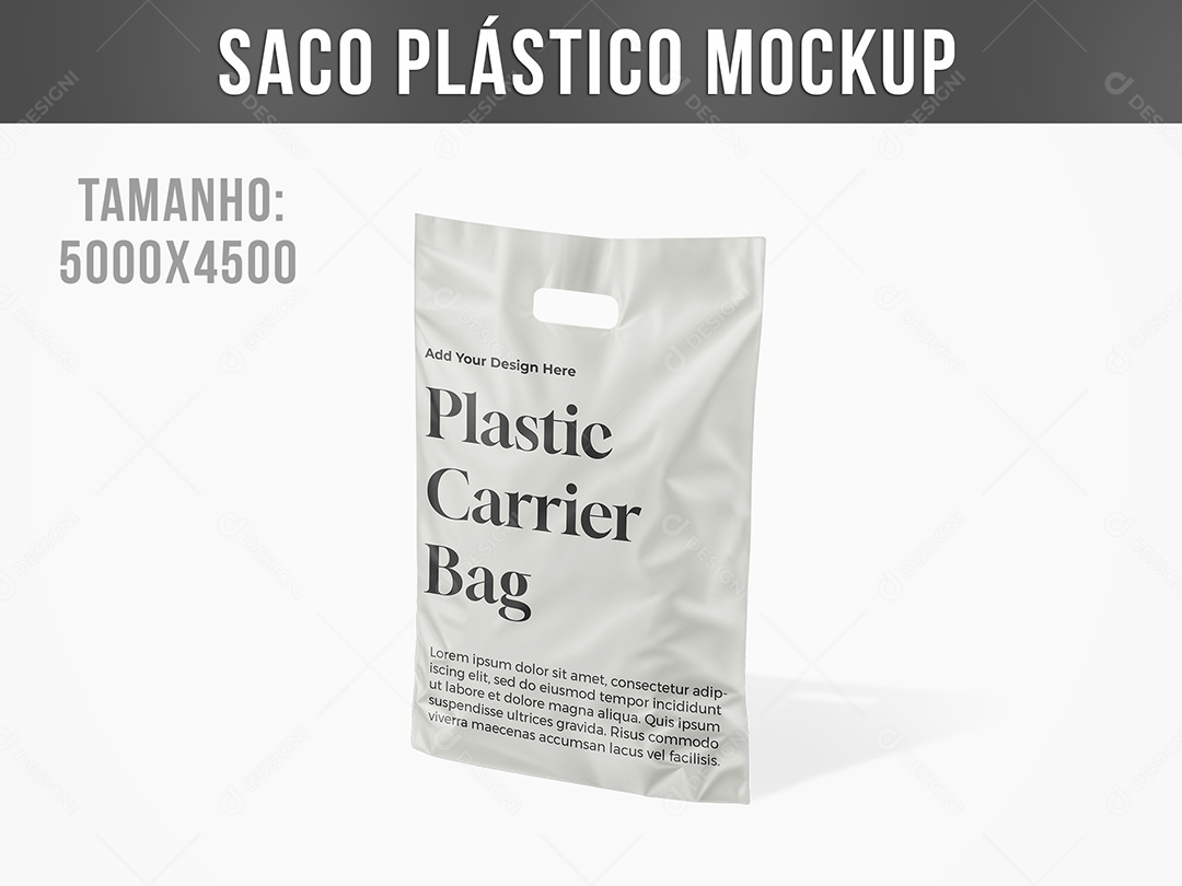 Sacola Saco Plástico Mockup PSD Editável