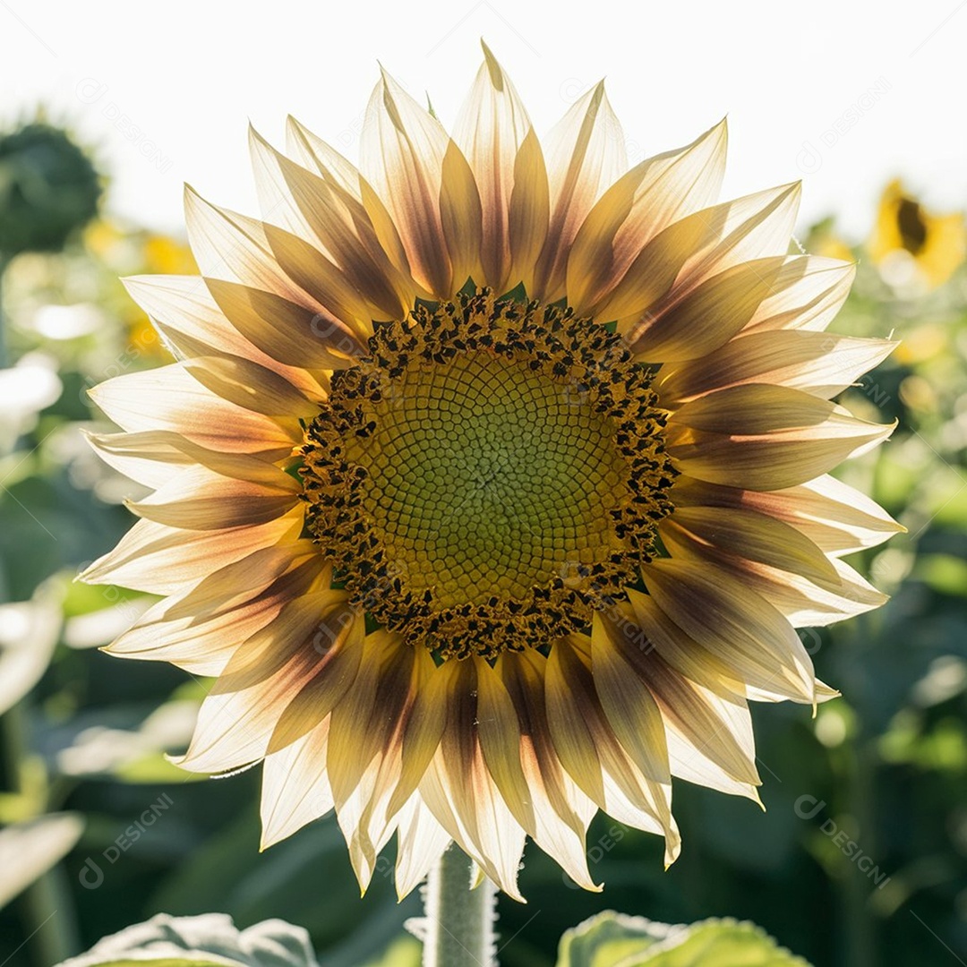 Girassol amarelo em um jardim