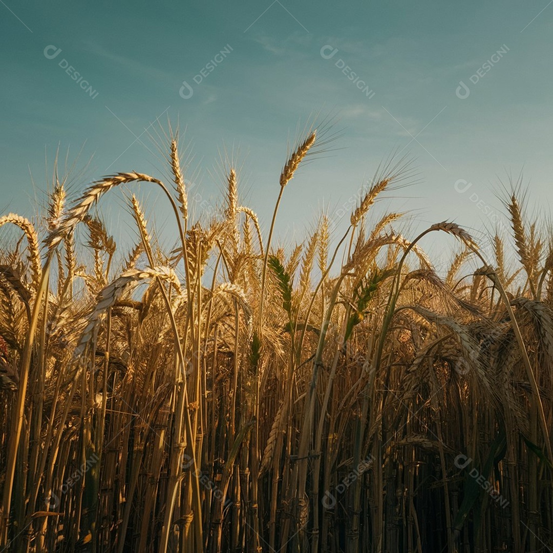 Trigo grande plantação