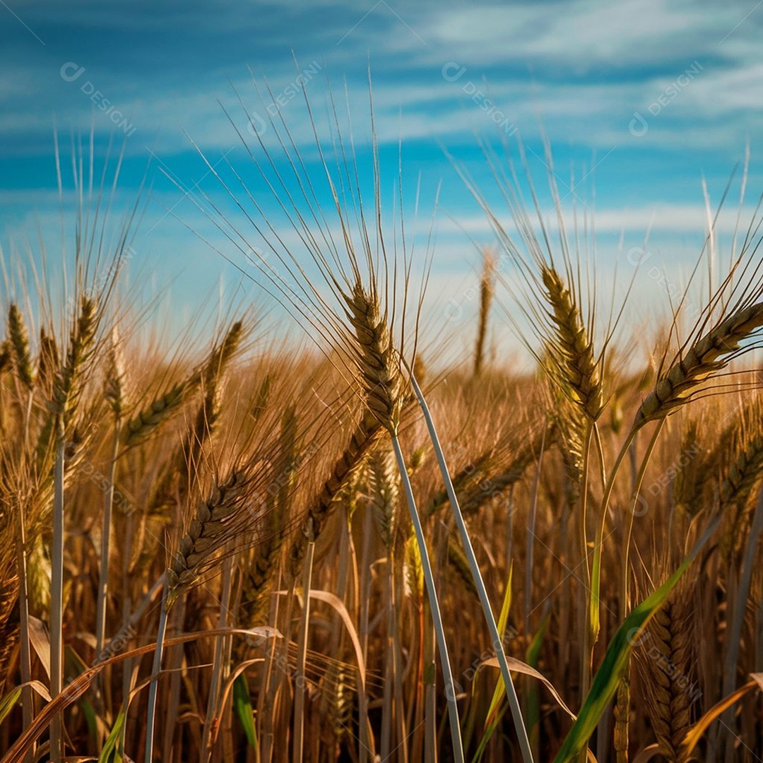 Trigo grande plantação