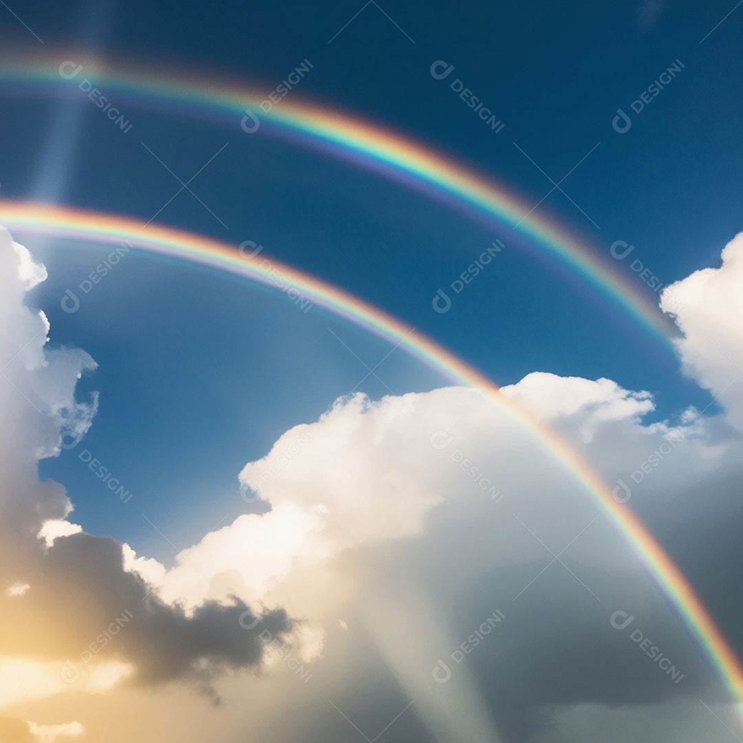 Lindo céu azul com nuvem