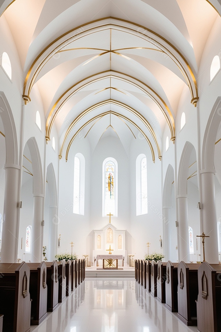 Igreja detalhada linda branca