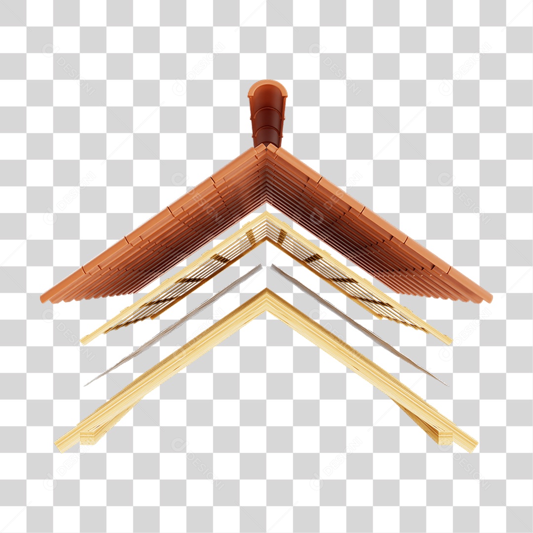 Telhado Zinco Madeira PNG Transparente