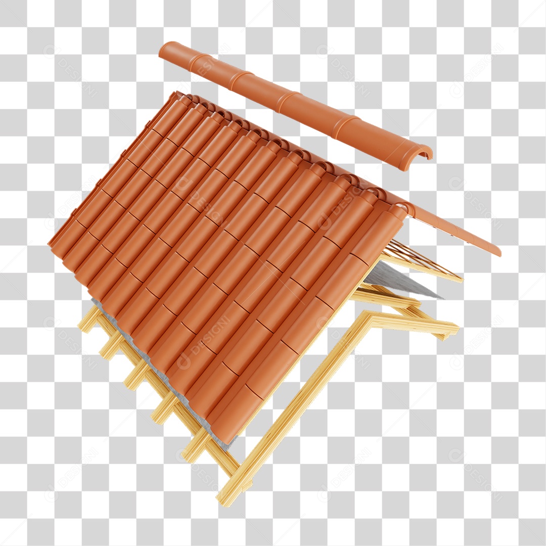 Telhado Zinco Madeira PNG Transparente