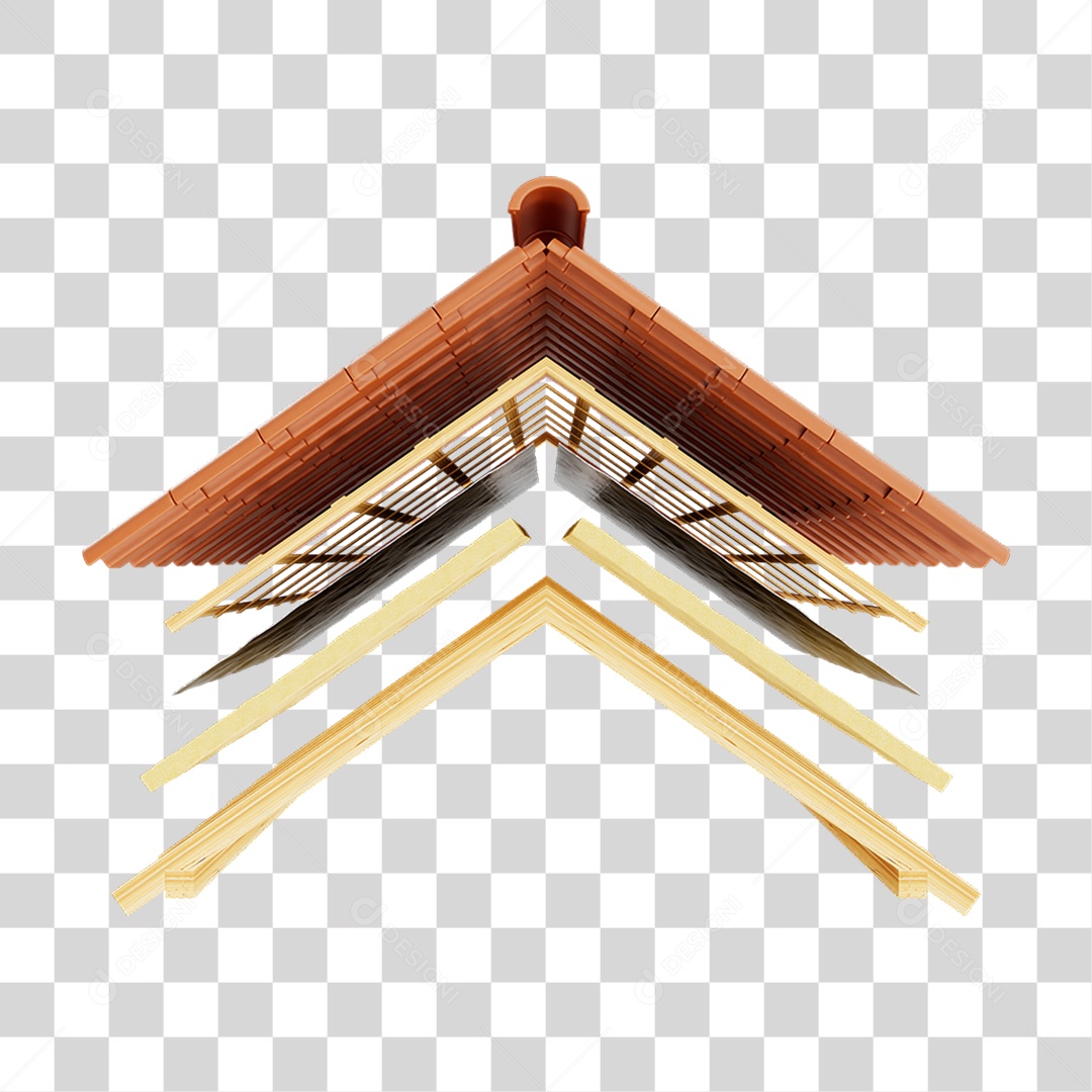 Telhado Zinco Madeira PNG Transparente