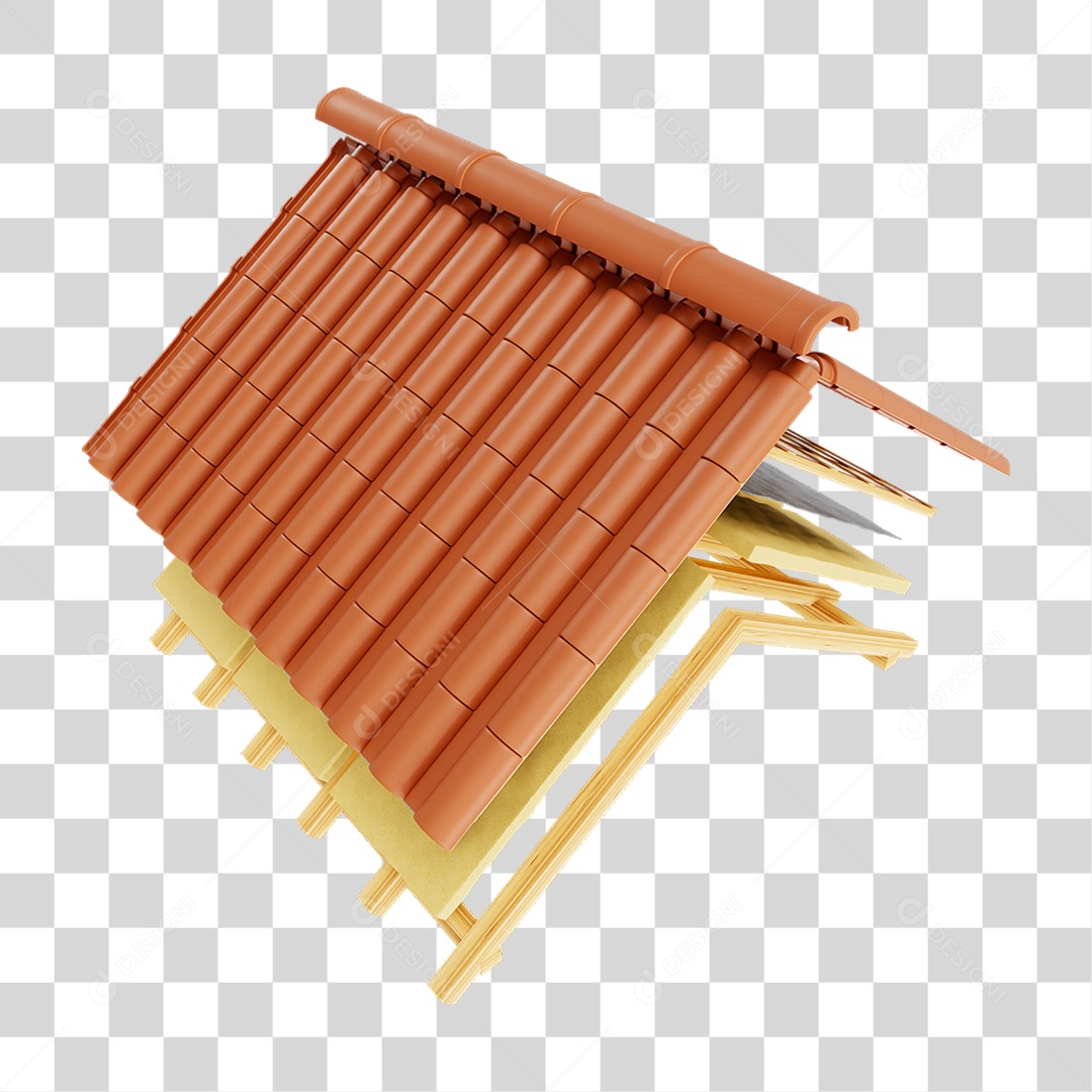 Telhado Zinco Madeira PNG Transparente