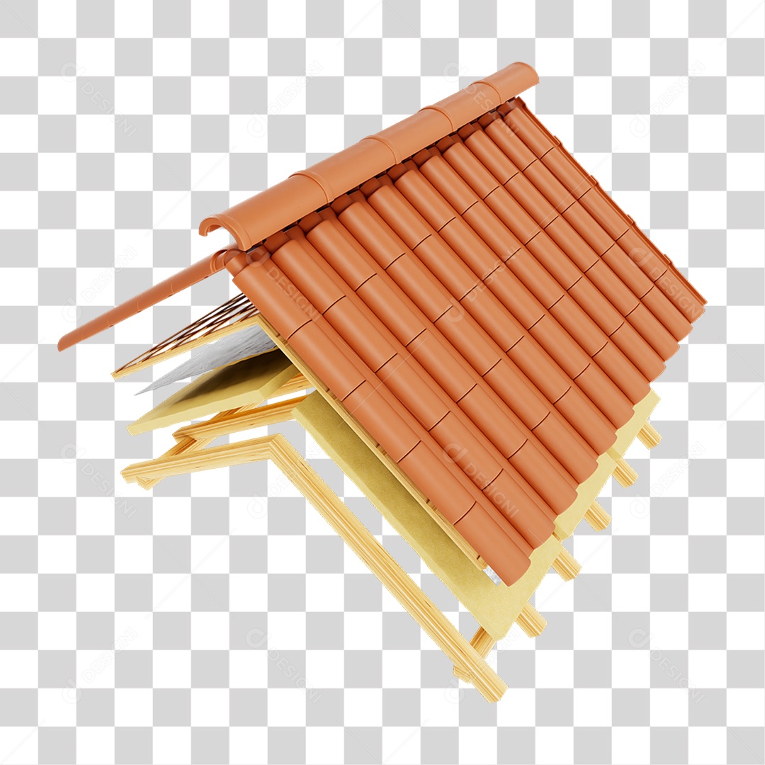 Telhado Zinco Madeira PNG Transparente