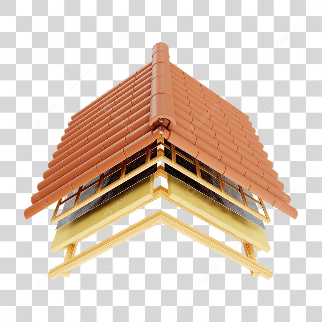 Telhado Zinco Madeira PNG Transparente