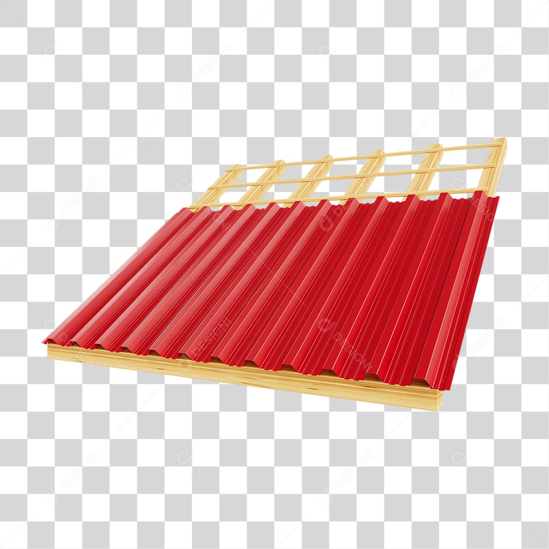 Telhado Zinco Madeira PNG Transparente
