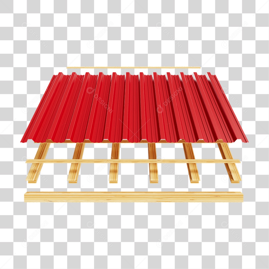 Telhado Zinco Madeira PNG Transparente