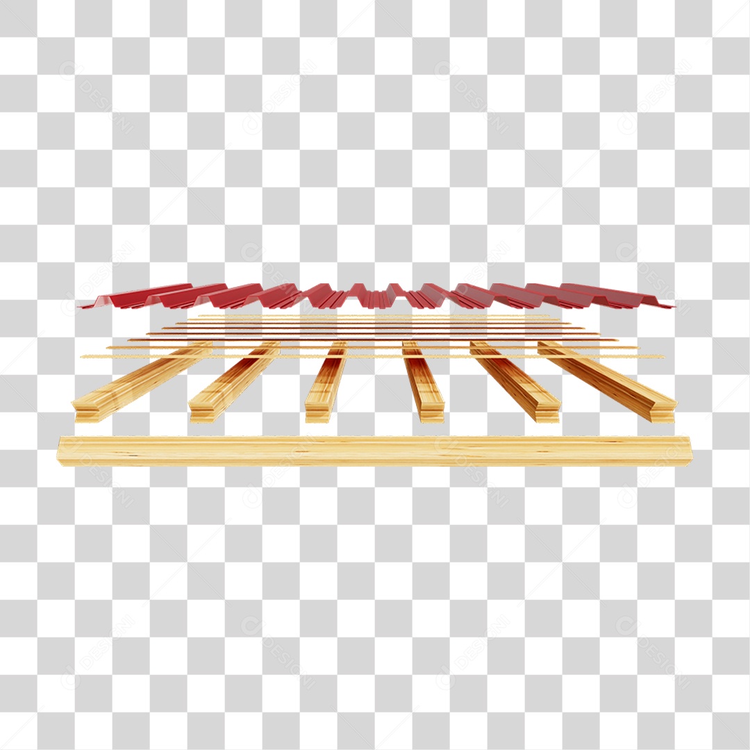 Telhado Zinco Madeira PNG Transparente