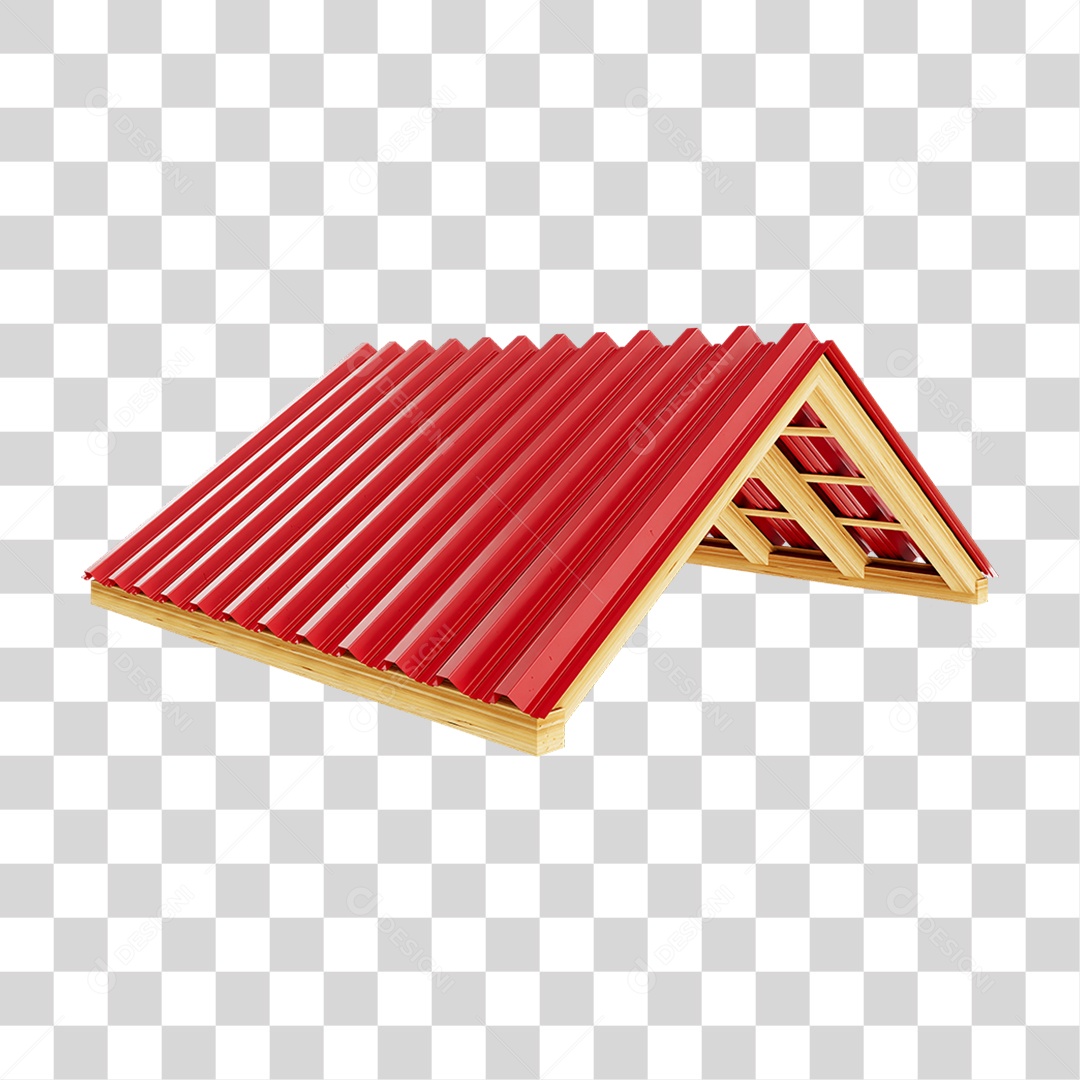 Telhado Zinco Madeira PNG Transparente