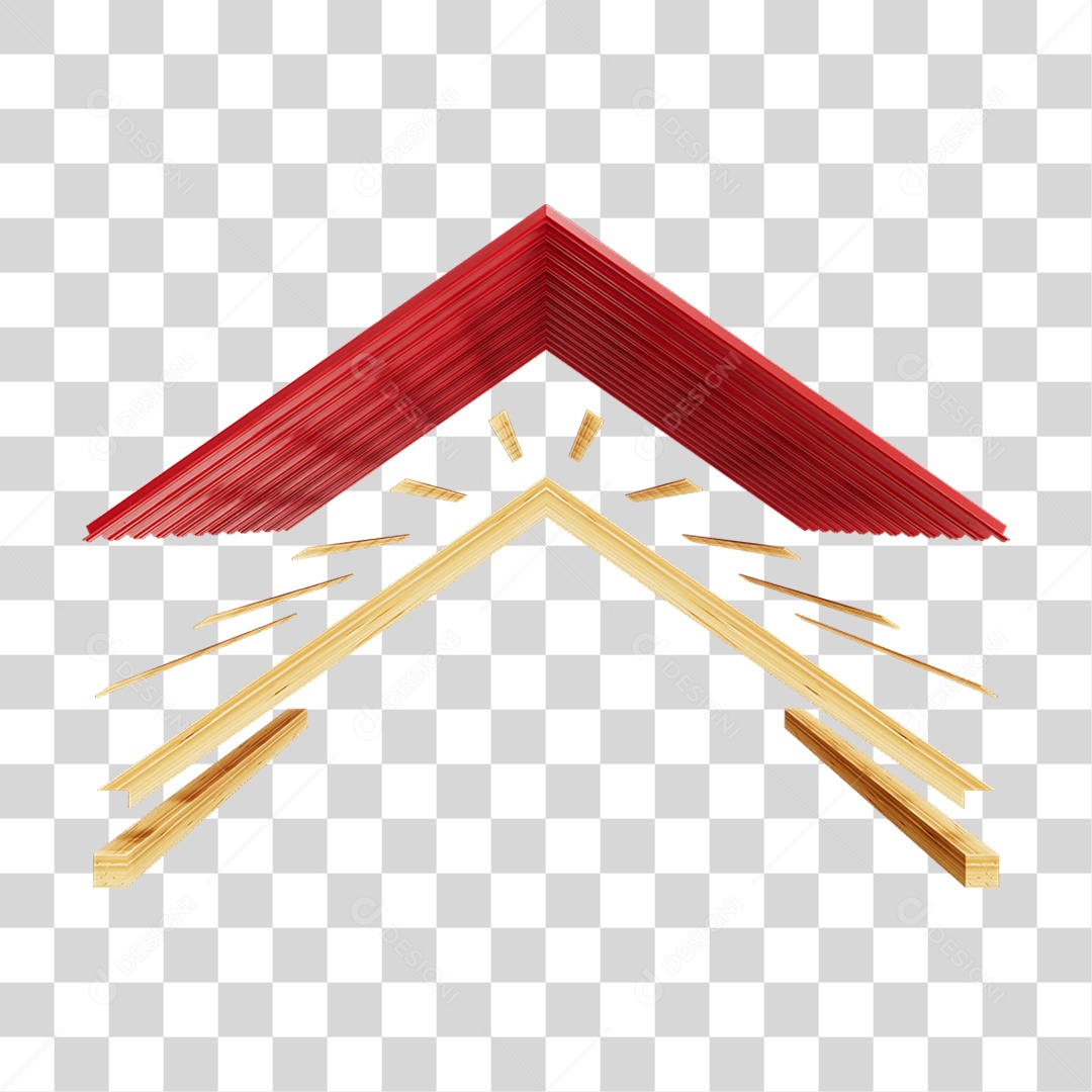 Telhado Zinco Madeira PNG Transparente