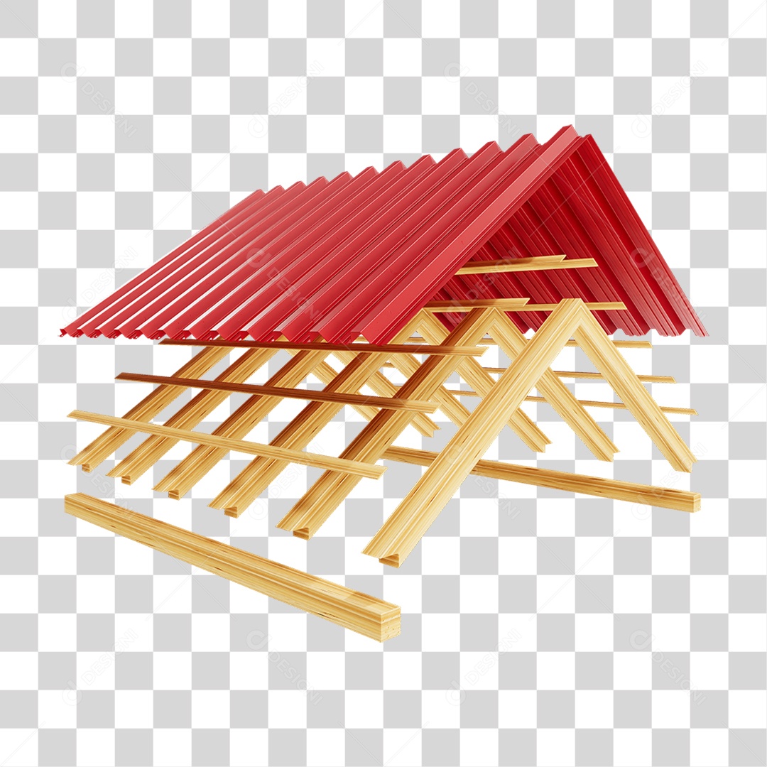 Telhado Zinco Madeira PNG Transparente