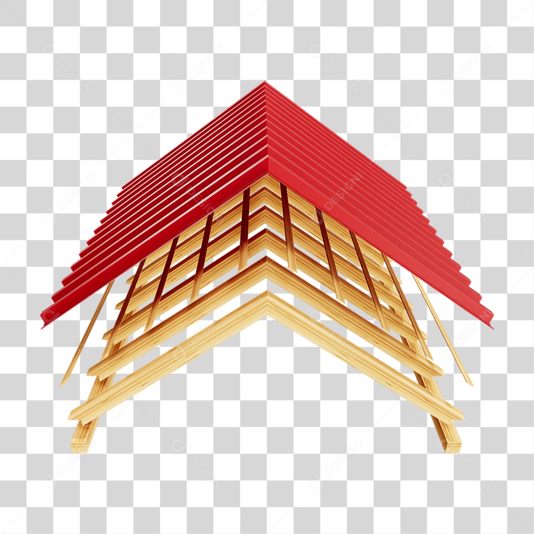 Telhado Zinco Madeira PNG Transparente