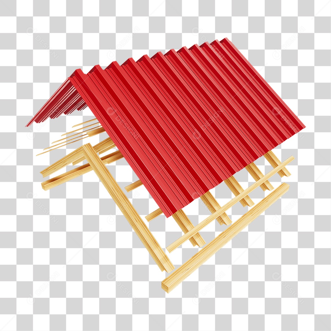 Telhado Zinco Madeira PNG Transparente
