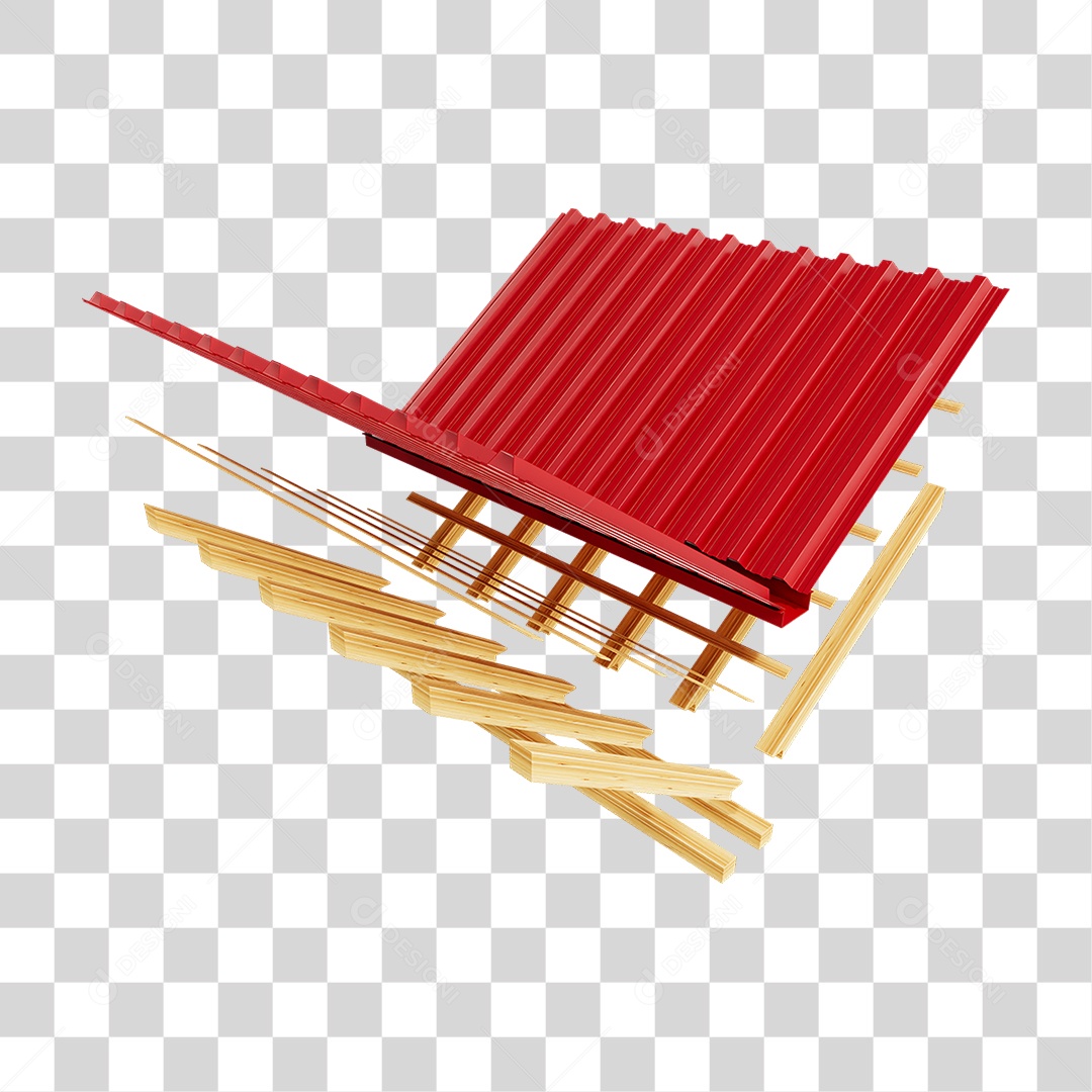 Telhado Zinco Madeira PNG Transparente