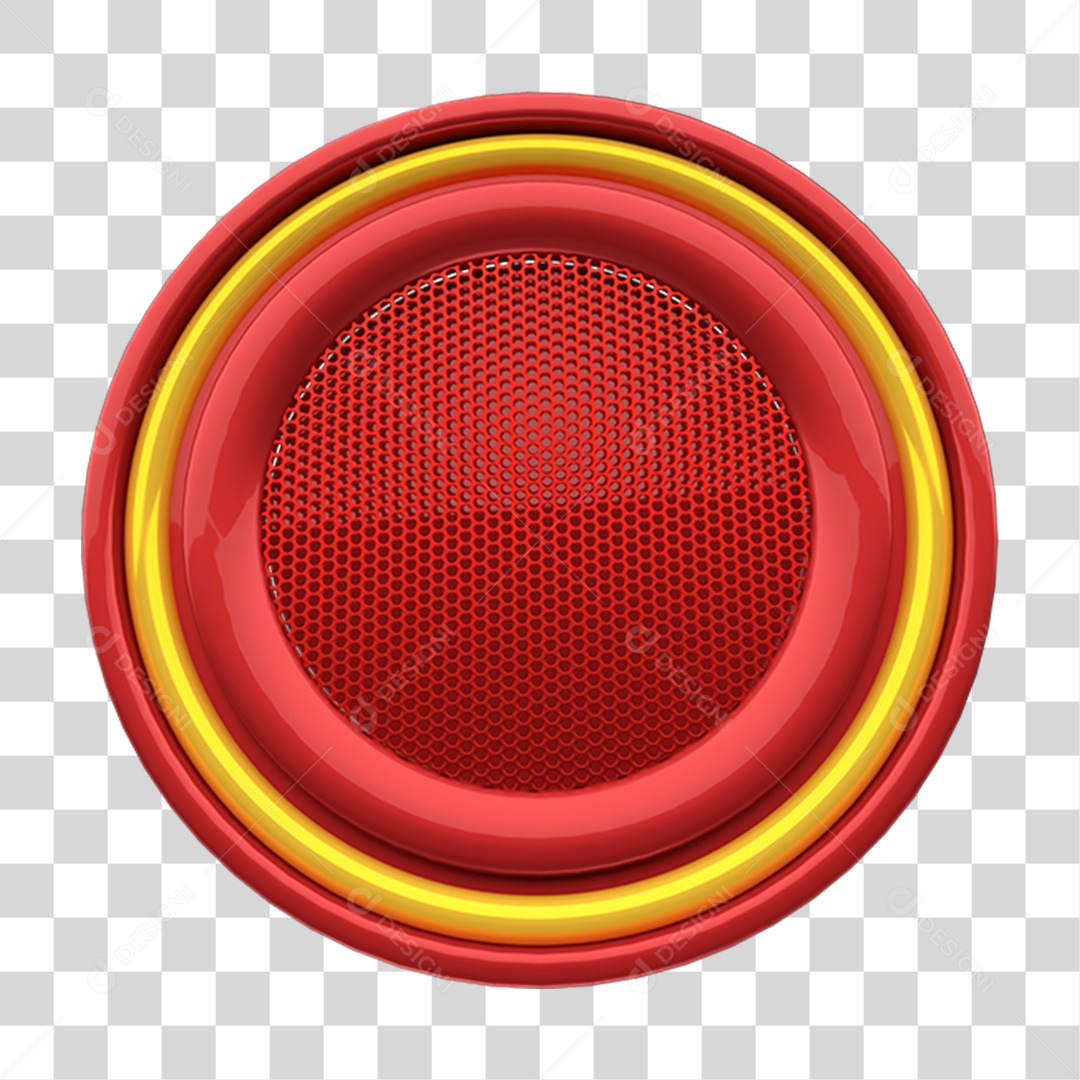 Elemento 3D Placa De Metal Redonda PNG Transparente