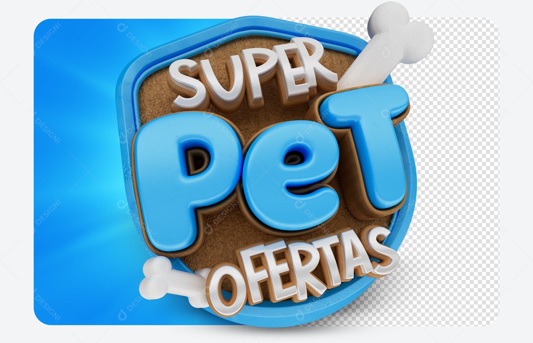 Super Pet Ofertas Selo 3D para Commposição PSD