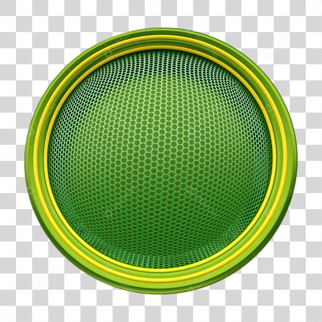 Elemento 3D Placa De Metal Redonda PNG Transparente