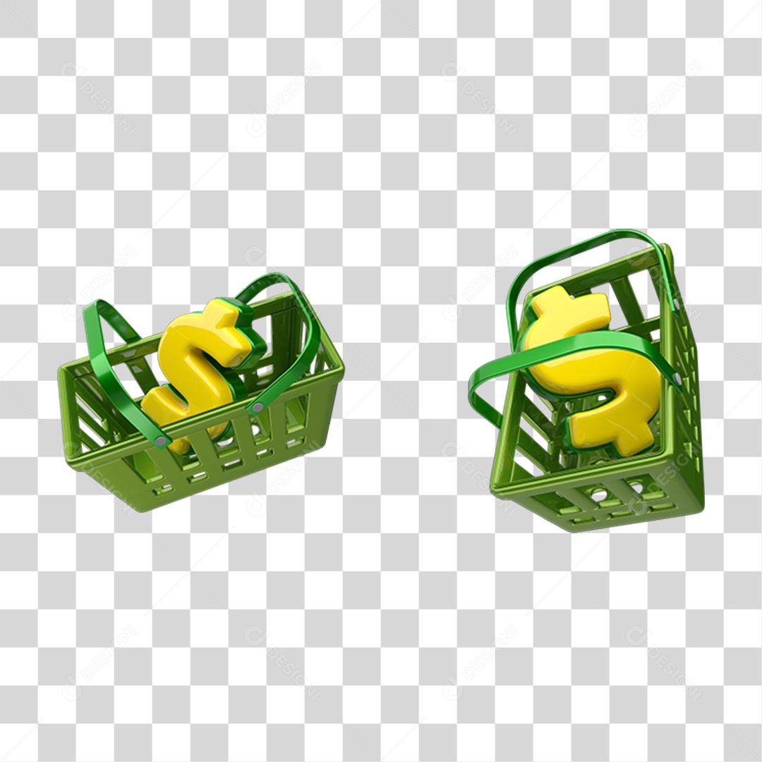 Elemento 3D Símbolo Cifrão PNG Transparente