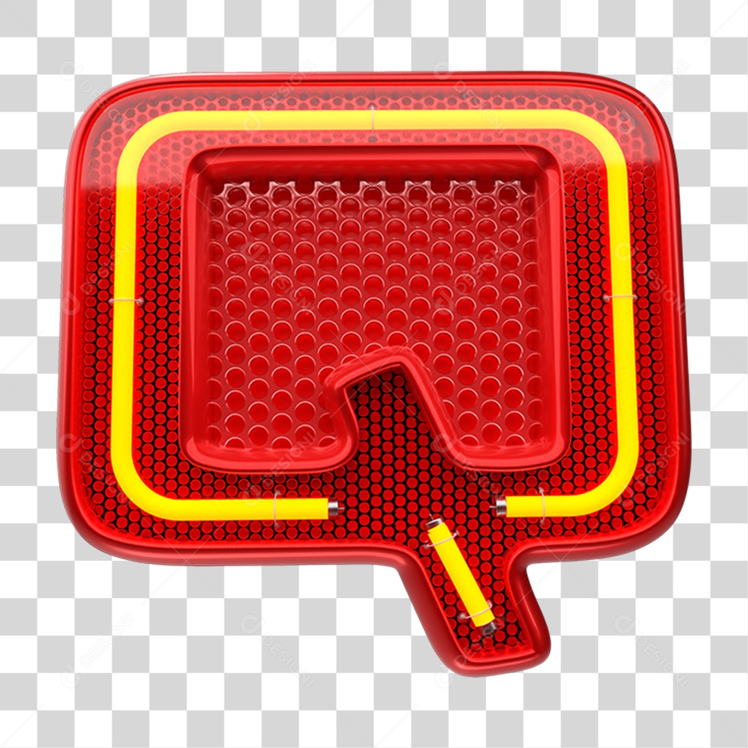 Elemento 3D Placa de Metal Caixa de Texto PNG Transparente