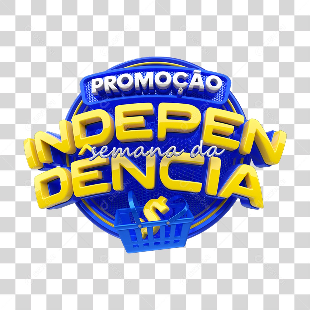 Selo 3D Promoção Semana da Independência PNG Transparente
