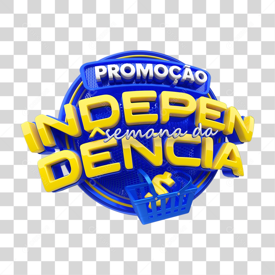 Selo 3D Promoção Semana da Independência PNG Transparente