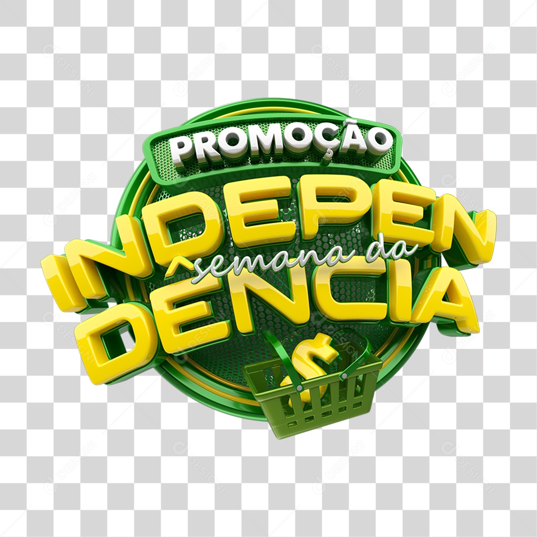 Selo 3D Promoção Semana da Independência PNG Transparente