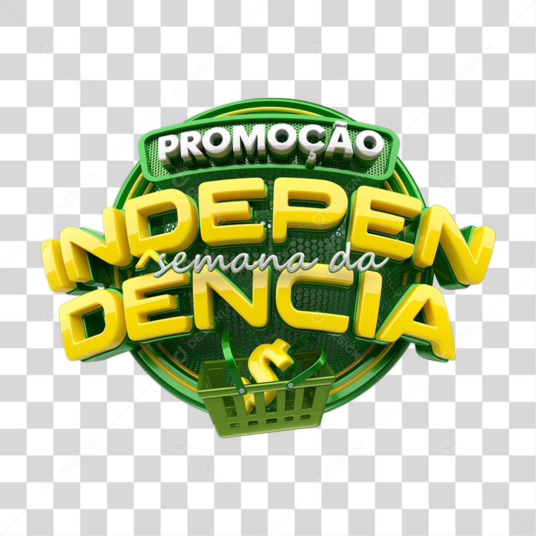 Selo 3D Promoção Semana da Independência PNG Transparente