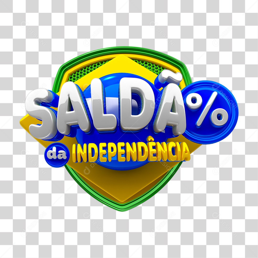 Selo 3D Saldão da Independência PNG Transparente