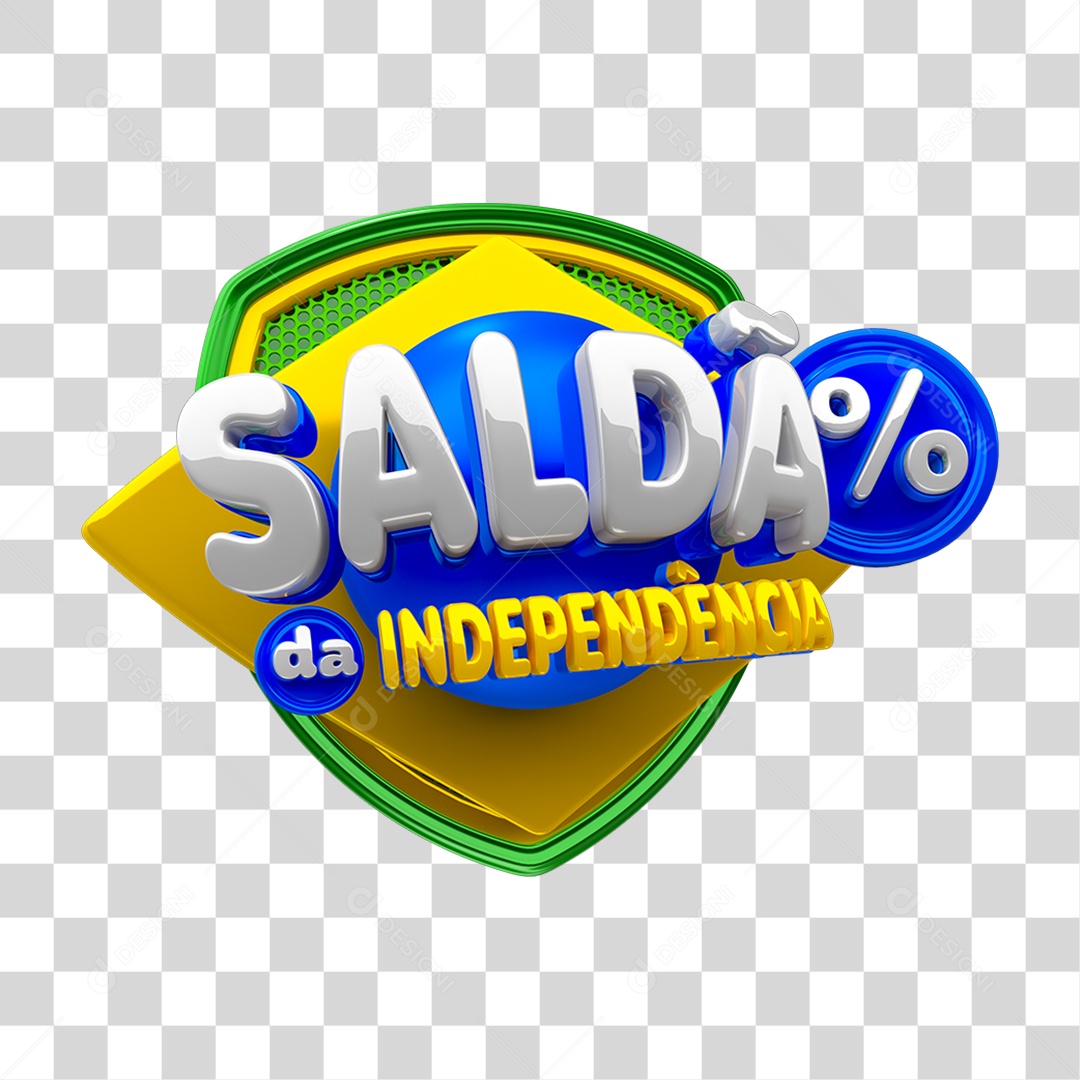 Selo 3D Saldão da Independência PNG Transparente