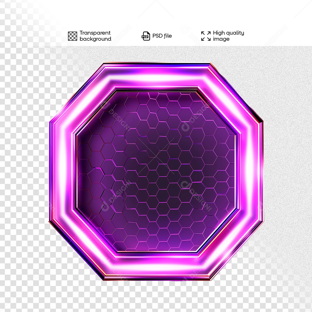 Painel 3D Elemento para Composição PSD