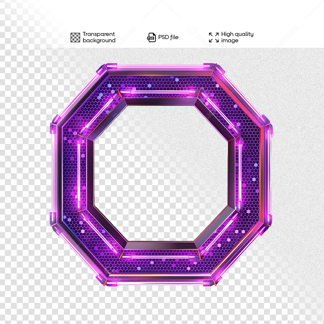 Painel 3D Elemento para Composição PSD