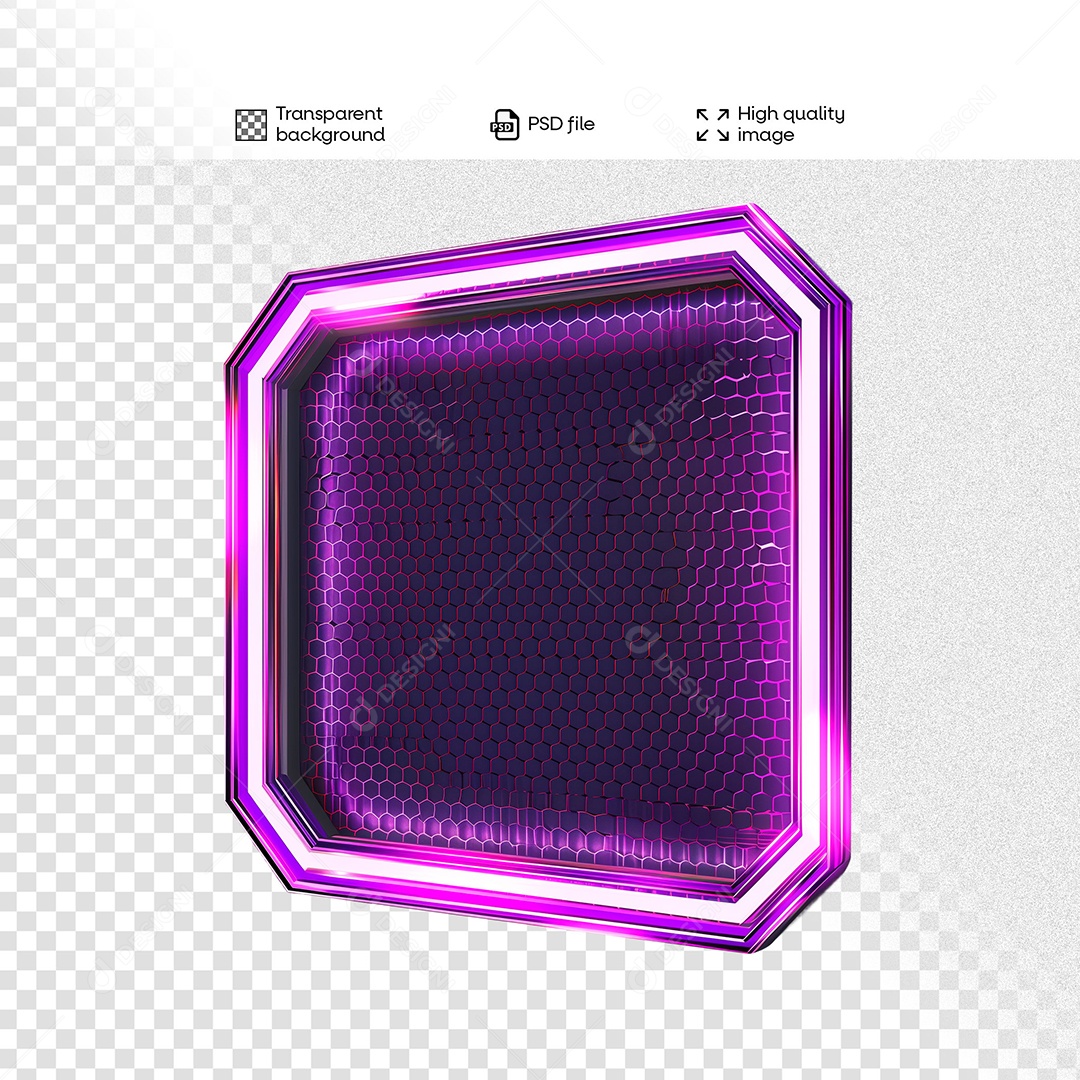 Painel 3D Elemento para Composição PSD