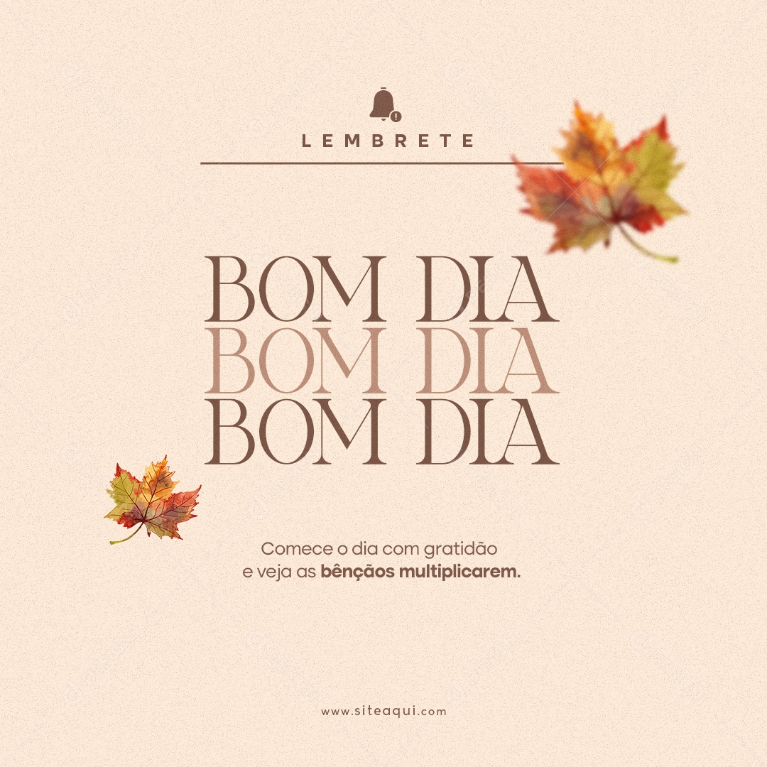 Frase Motivacional um bom Dia Social Media PSD Editável