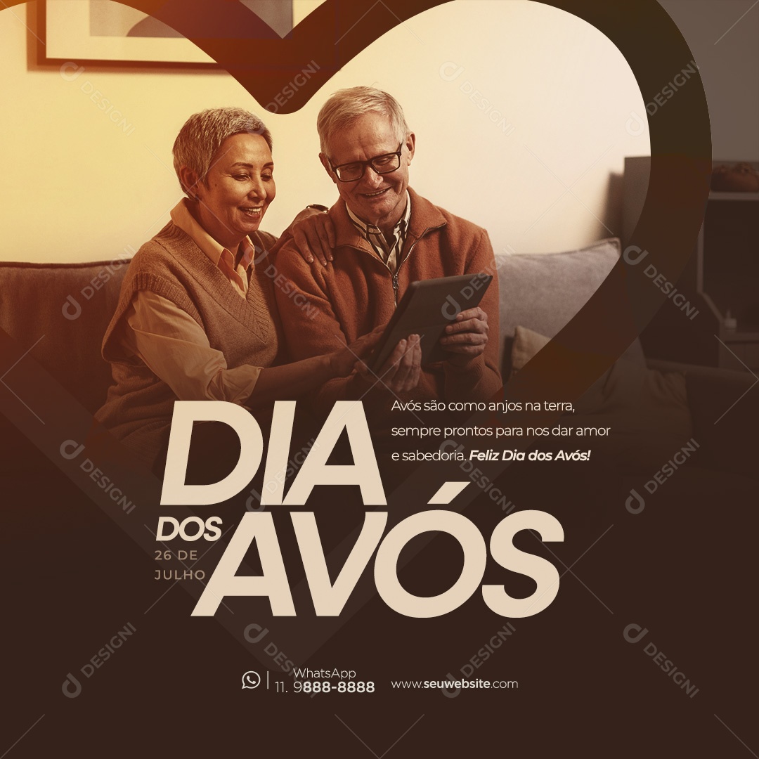 Dia dos Avós 26 de Julho Social Media PSD Editável