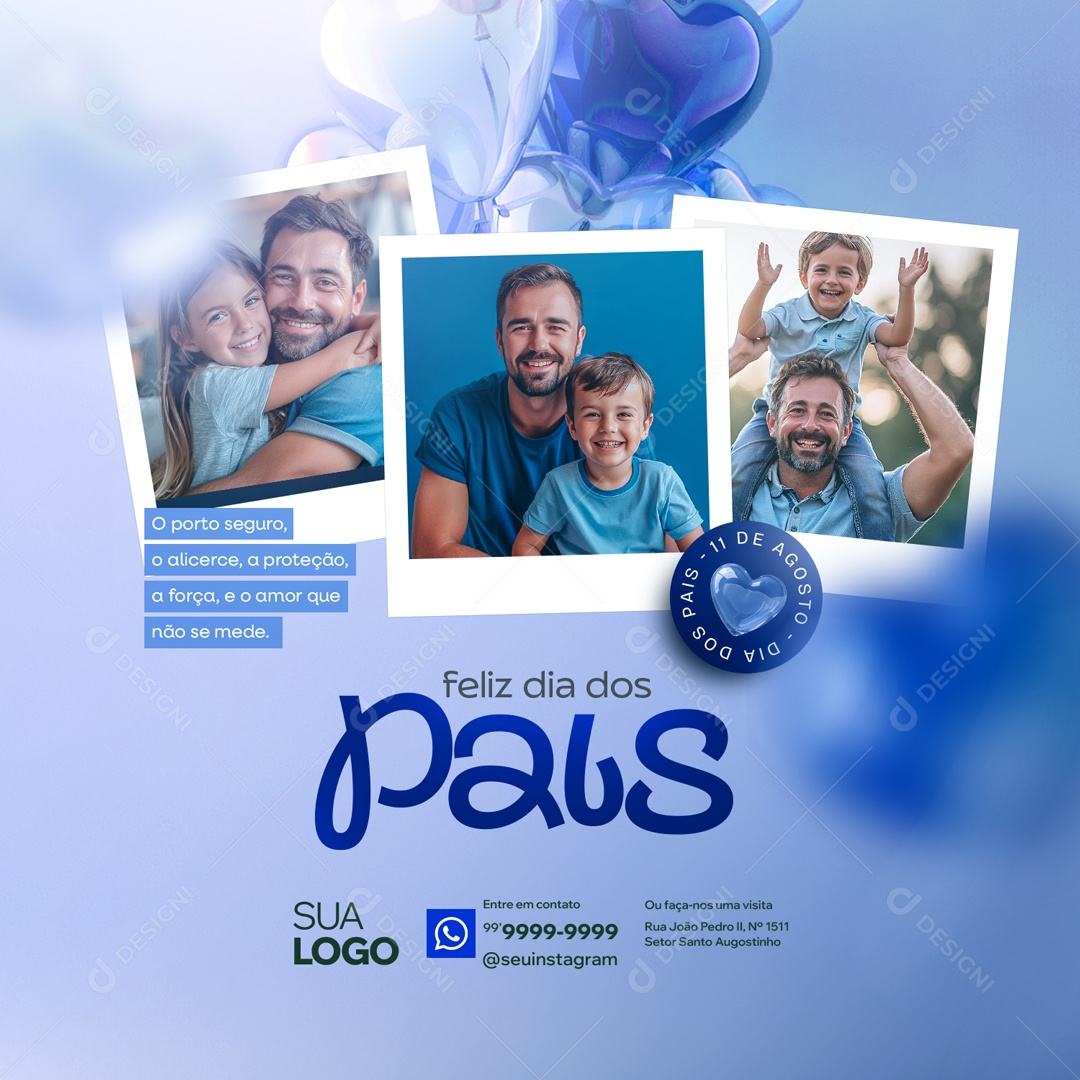 Dia Dos Pais 11 de Agosto o Porto Seguro Social Media PSD Editável