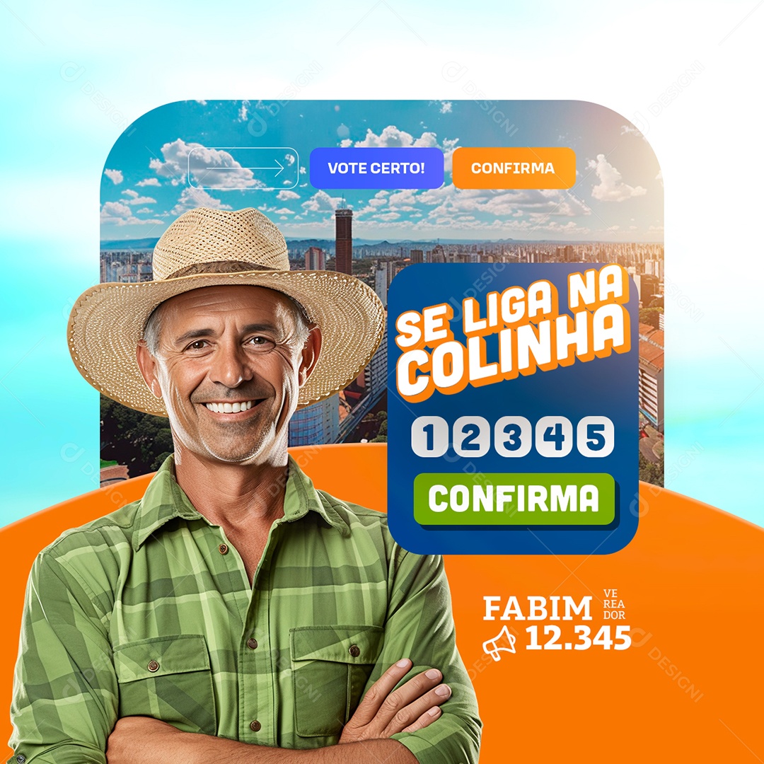 Política Se Liga na Colinha Social Media PSD Editável