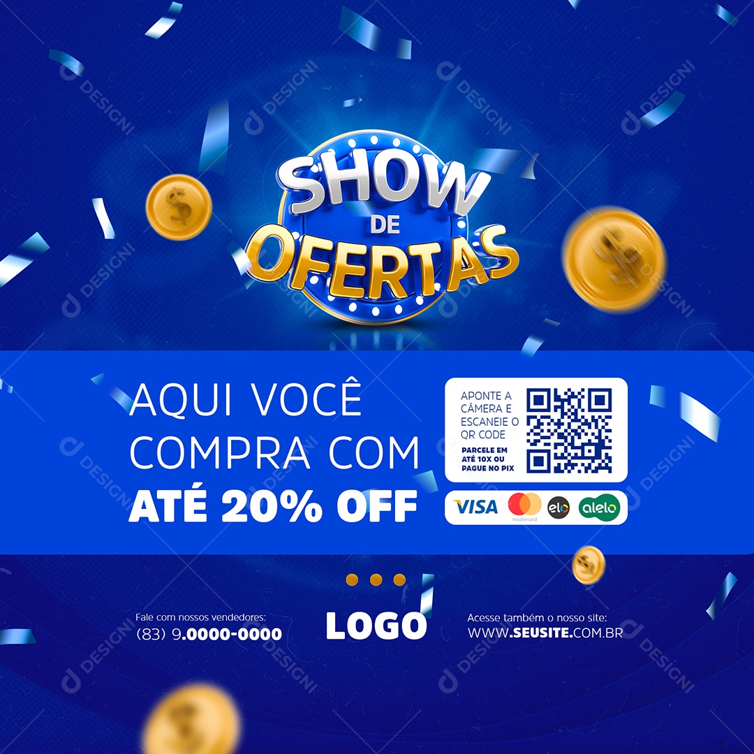 Show de Ofertas Social Media PSD Editável