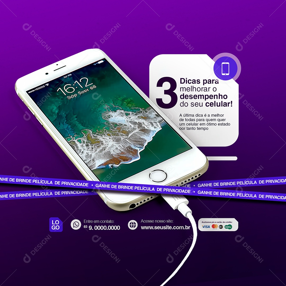 Assistência Técnica Social Media PSD Editável