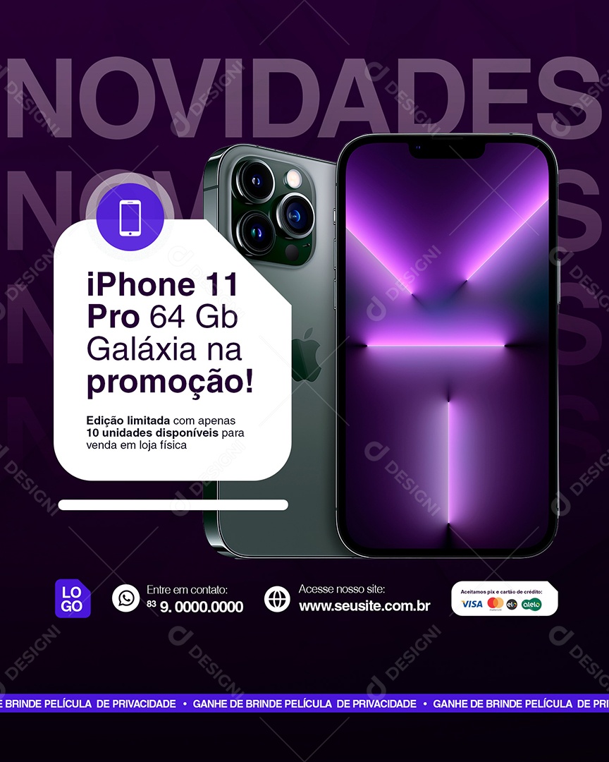 Story Assistência Técnica Promoção de iPhone Social Media PSD Editável
