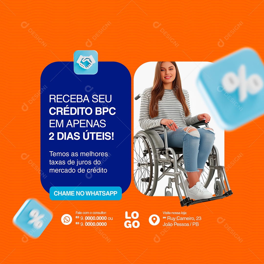 Get your BPC Credit in Just 2 Days Editable Social Media PSD