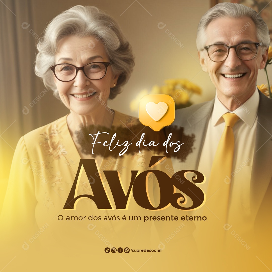 Feliz Dia dos Avós 26 de Julho Social Media PSD Editável