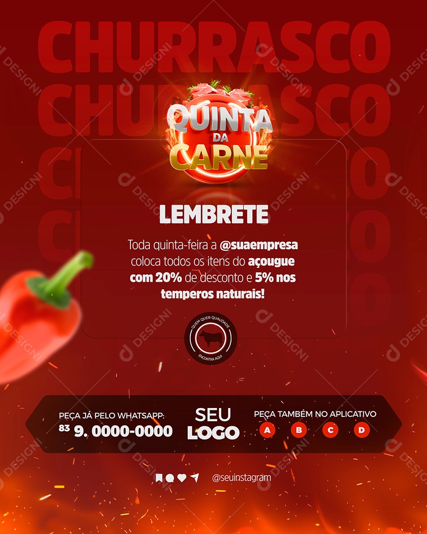 Story Quinta da Carne Social Oferta Urgente Social Media PSD Editável