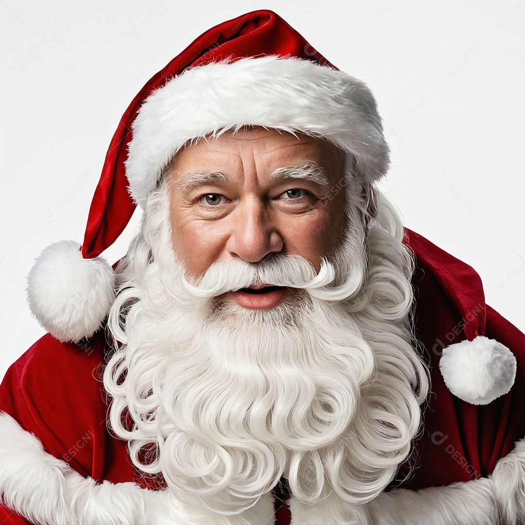 Papai Noel sobre fundo branco