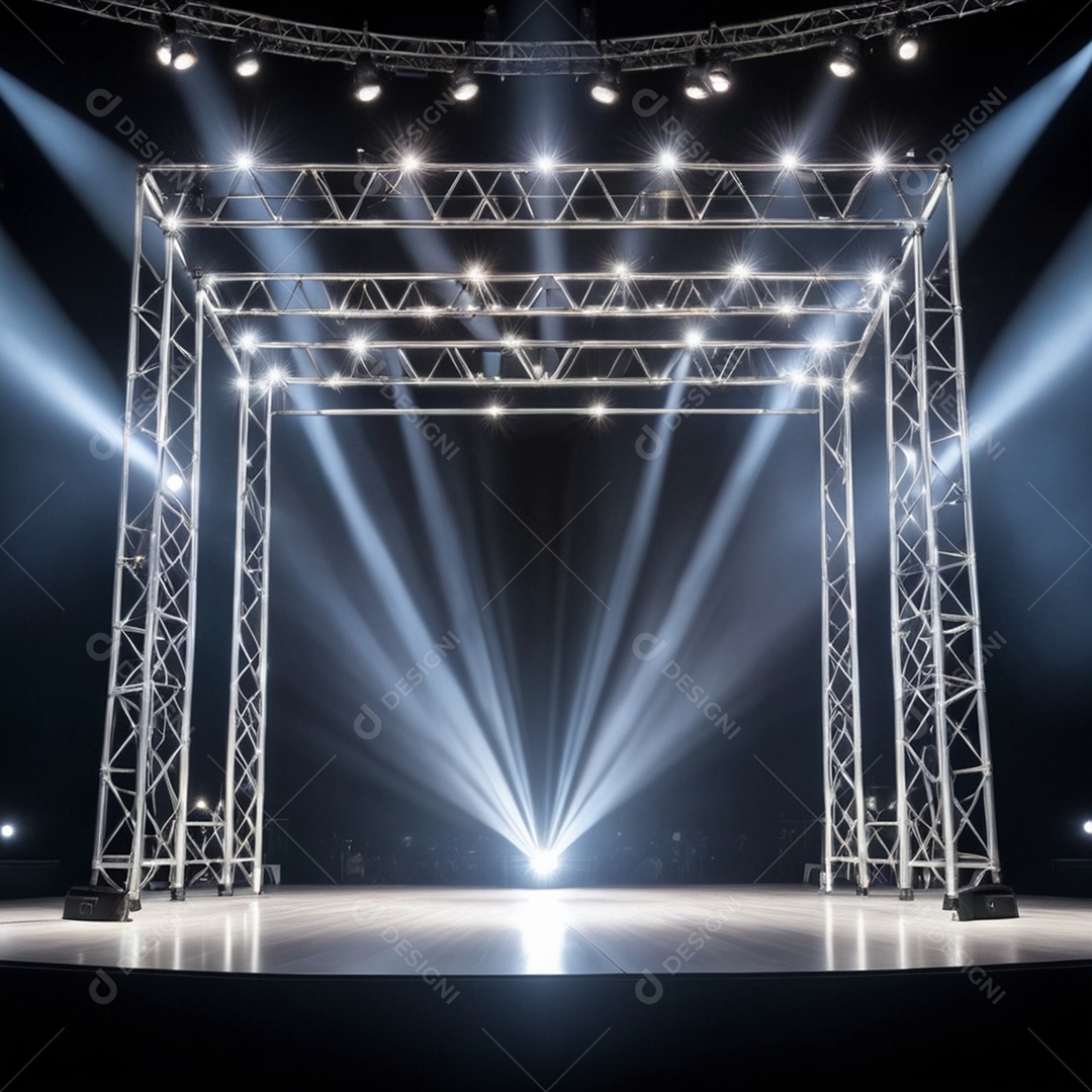 Palco cheio de luzes