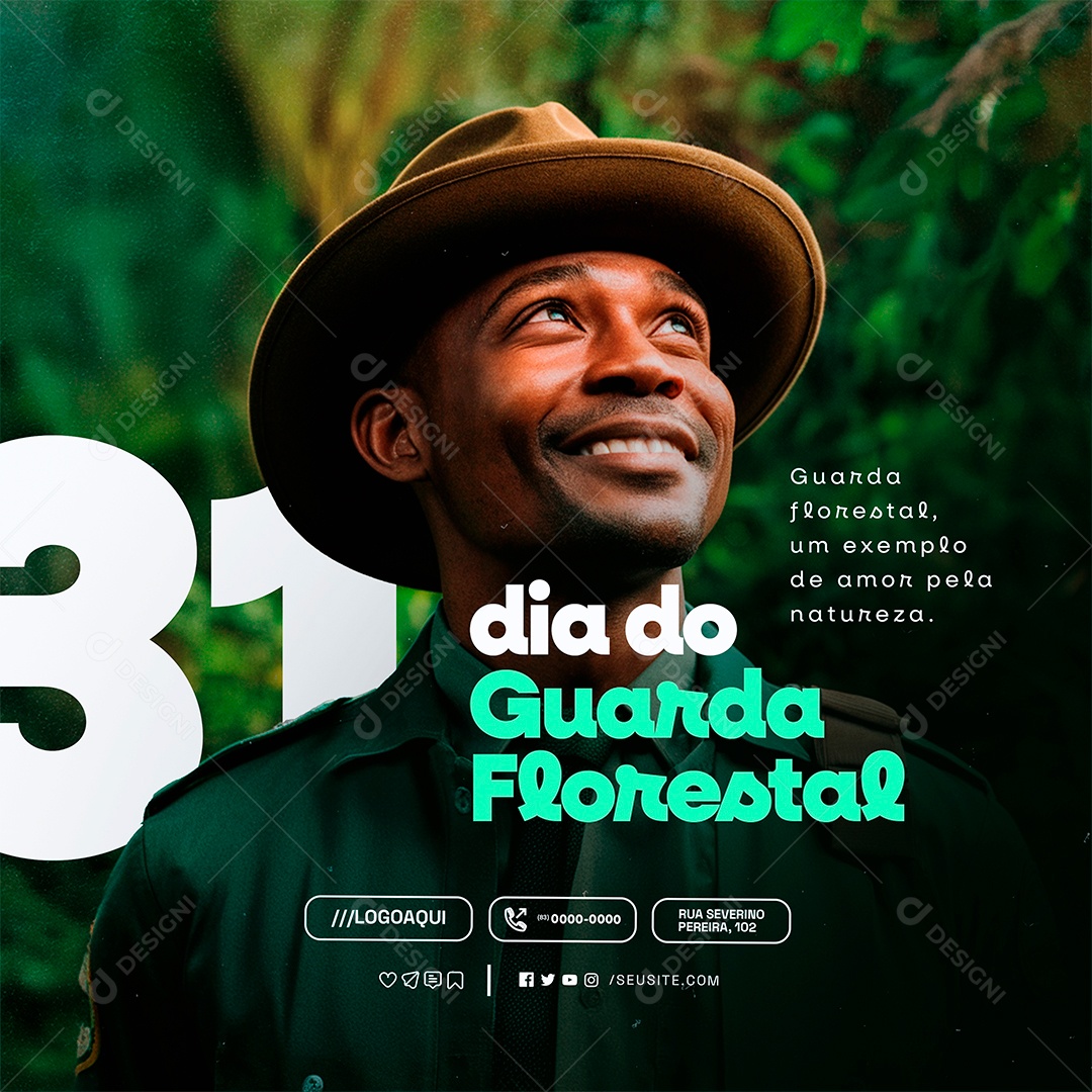 Social Media Dia do Guarda Florestal 31 de Julho PSD Editável